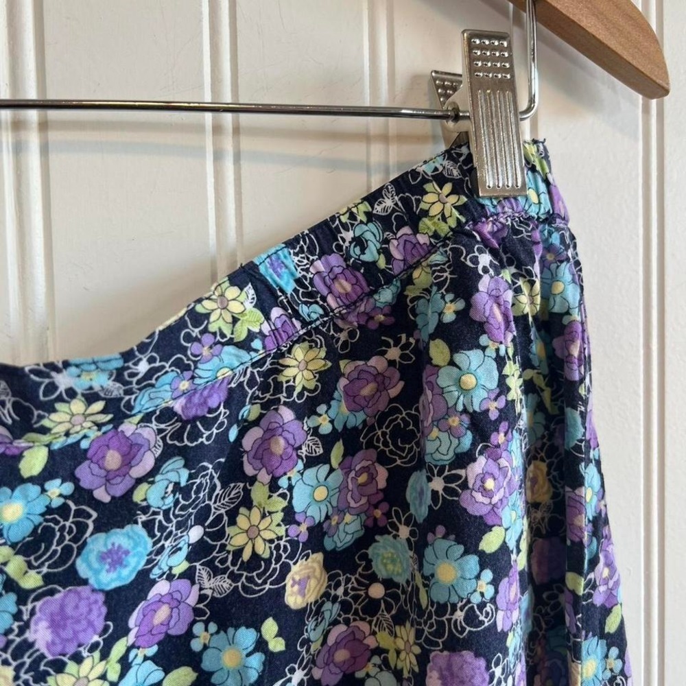 VTG blue floral skirt‎ womens size 12 - Picture 5 of 8